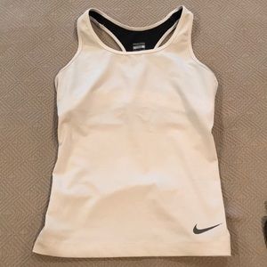 Nike white dry-fit work out top